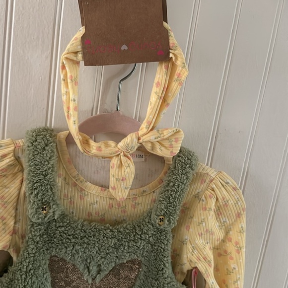 New! Young Hearts Romper, Onesie and Headband sz 18 mos - Picture 9 of 9